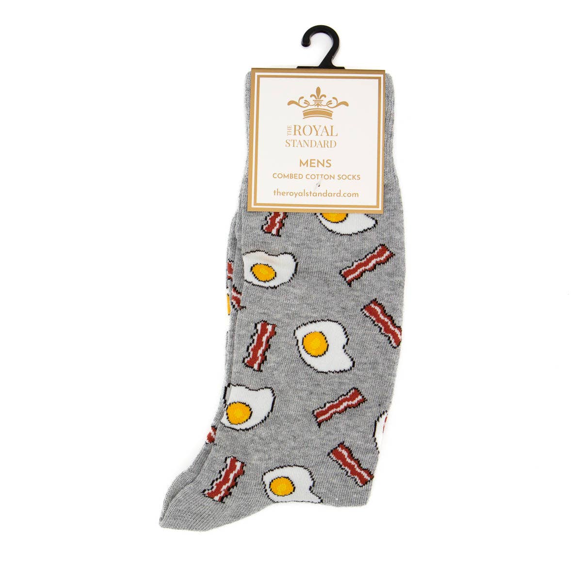 Men's Bacon and Eggs Socks Gray/Red/White One Size