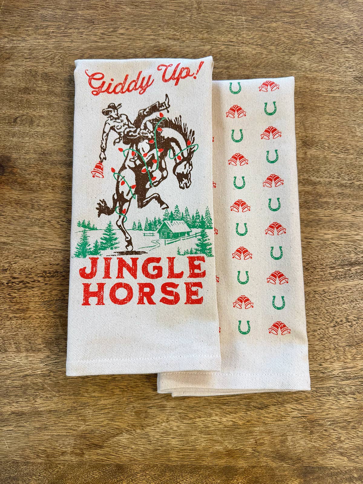 Giddy Up Jingle Horse Kitchen Towel
