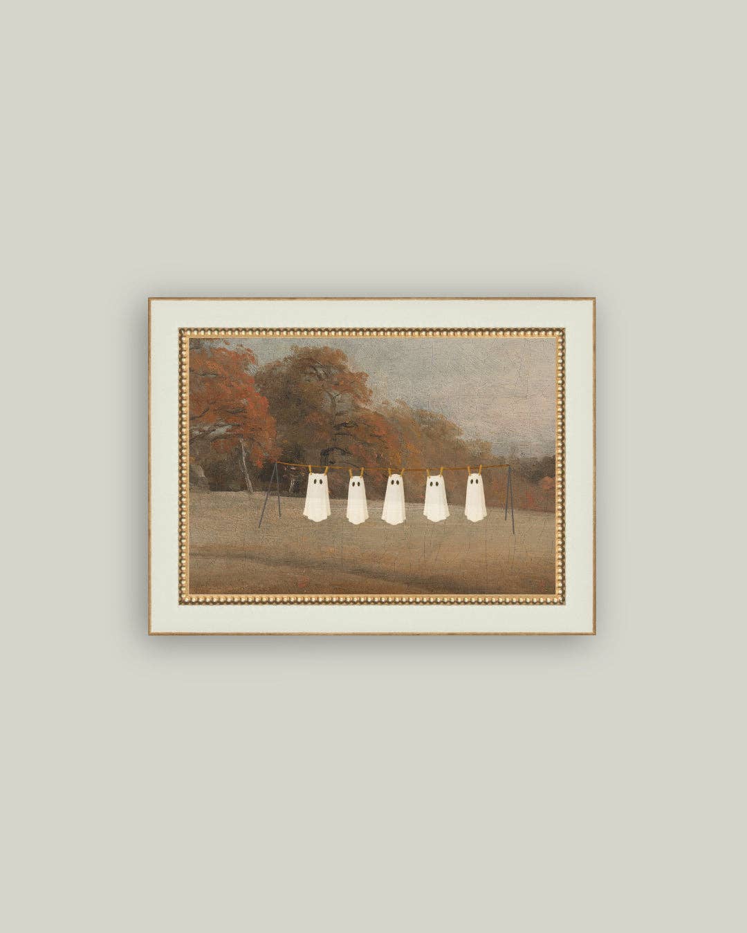 Haunted Laundry Framed Antique Art