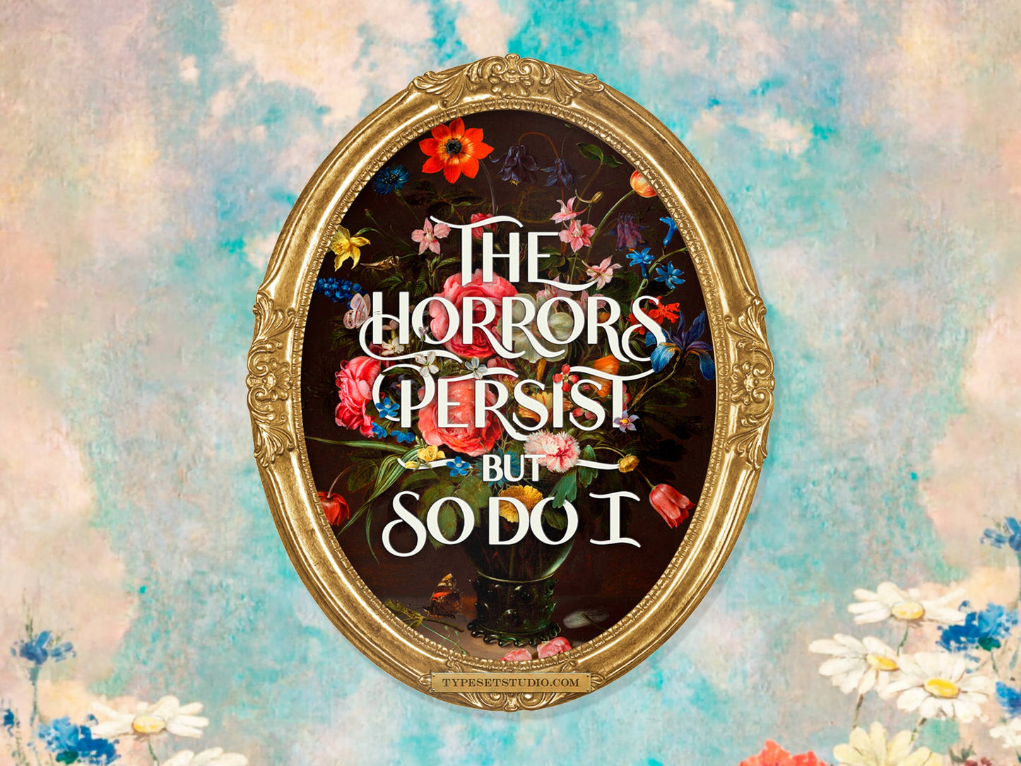 The Horrors Persist - Altered Classic Art Vinyl Sticker