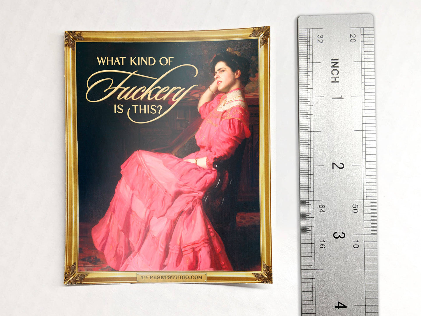 What Kind of Fuckery - Altered Classic Art Vinyl Sticker