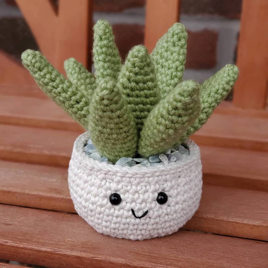Crochet Succulent Plant, Houseplant Decor, Plant Lover Gift