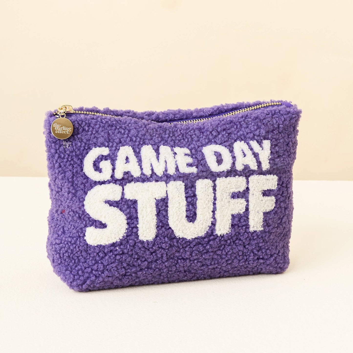 Teddy Pouch-Gameday Stuff Purple