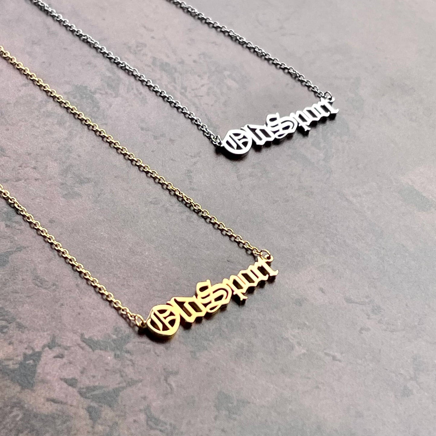 Old Sport word Necklace stainless steel silver gold Gatsby