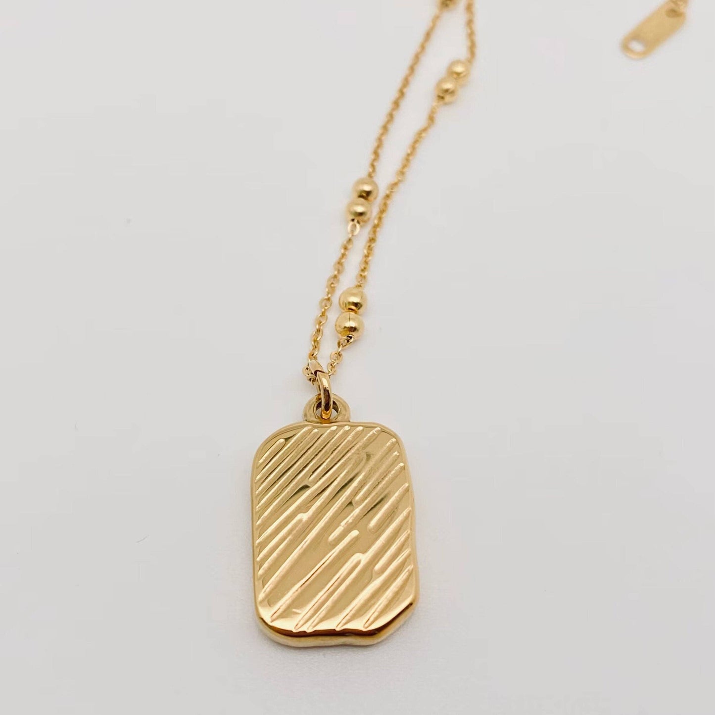 Magic Mirror Rose Stainless Steel Pendant Necklace