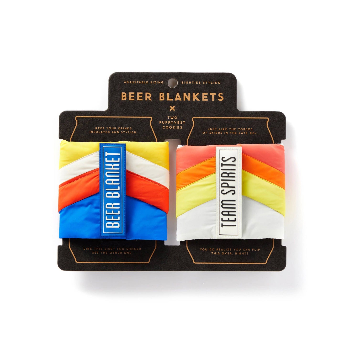 Brass Monkey Beer Blanket Puffyvest Coozie Set