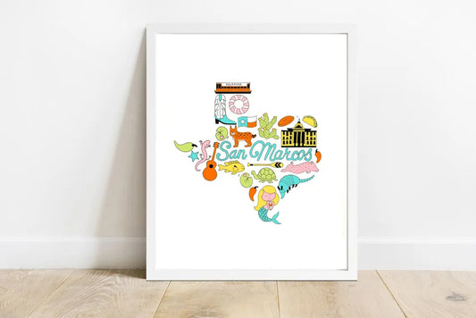 San Marcos Texas Print