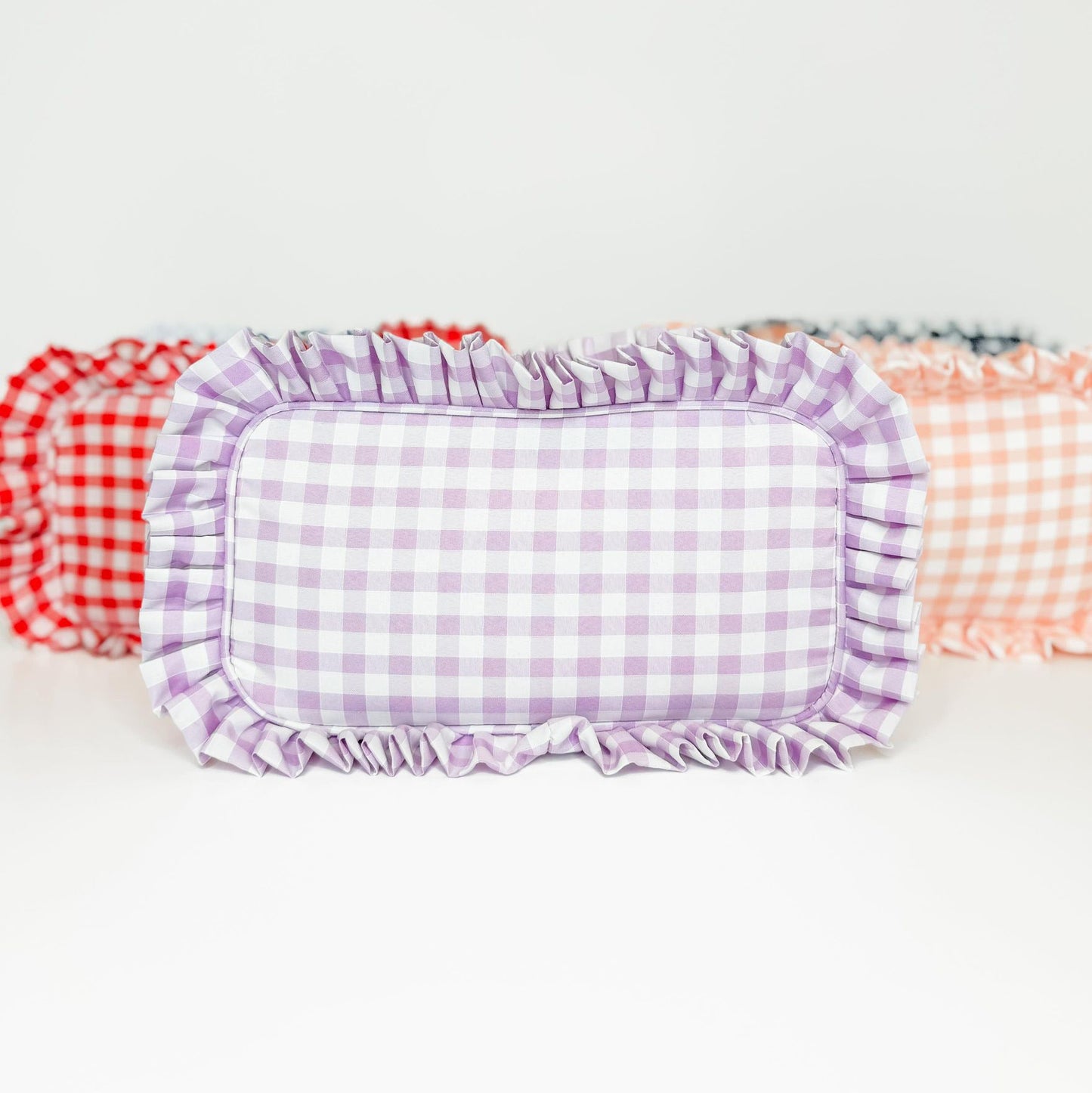 Purple Frilly Gingham Bag