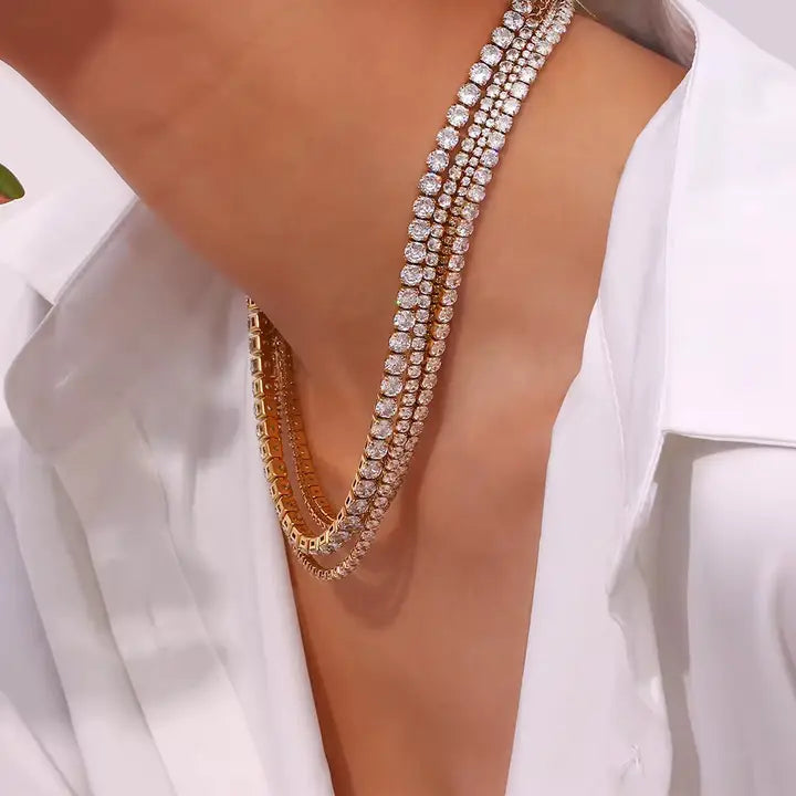 Tennis Necklace 2mm- Waterproof