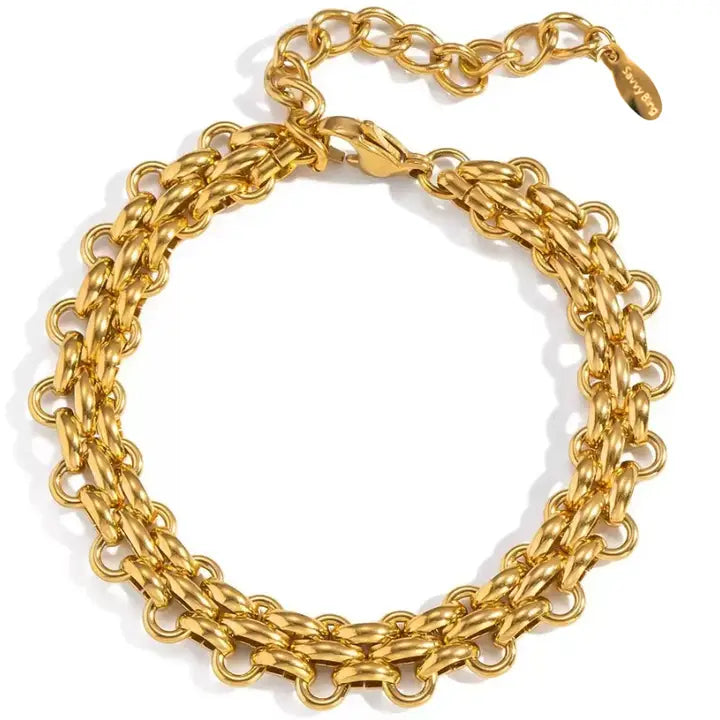 Woven Chain Link Bracelet - Water Resistant