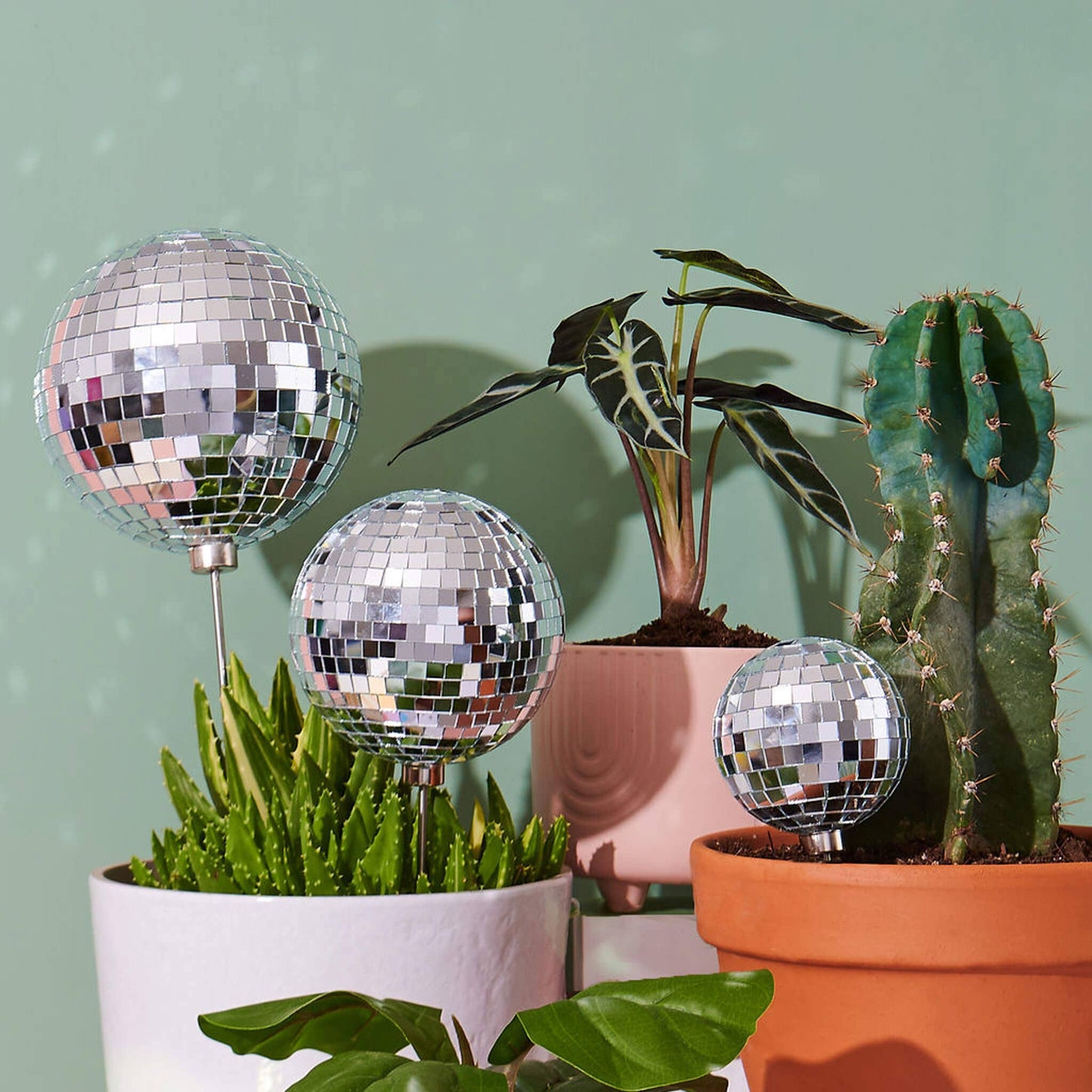 Disco Daddy - 6" Disco Ball Decorative Plant Stake