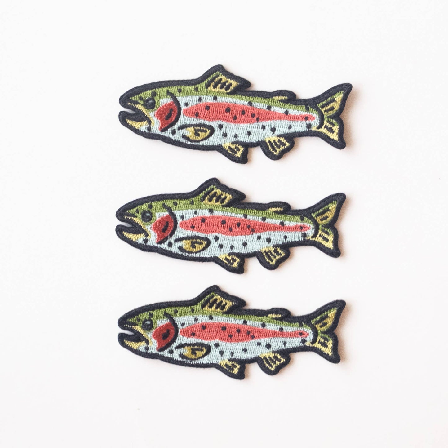 Rainbow Trout Embroidered Iron on Patch