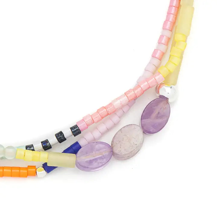 » Mixed Media Bracelet - Protection/Amethyst/Silver