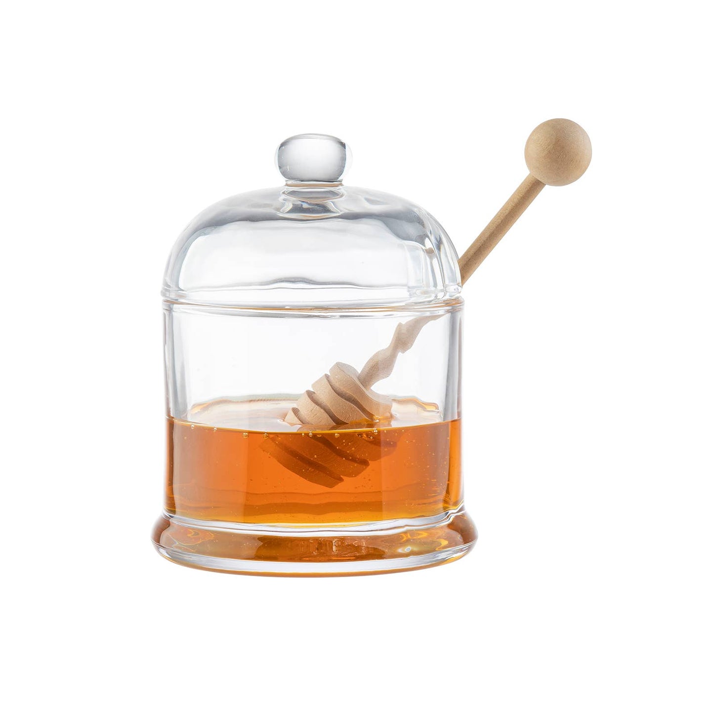 Honey Dipper Set, Includes Glass Jar & Wood Dipper