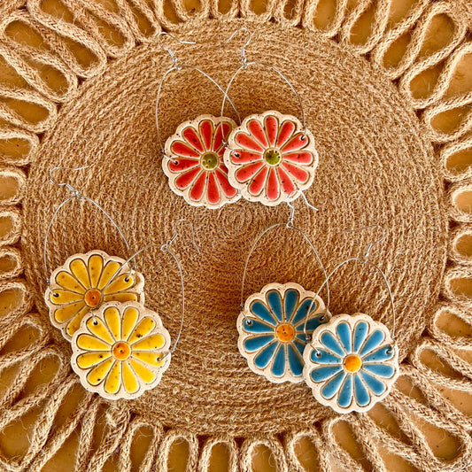 Lazy Daisy Ceramic Drop Earrings