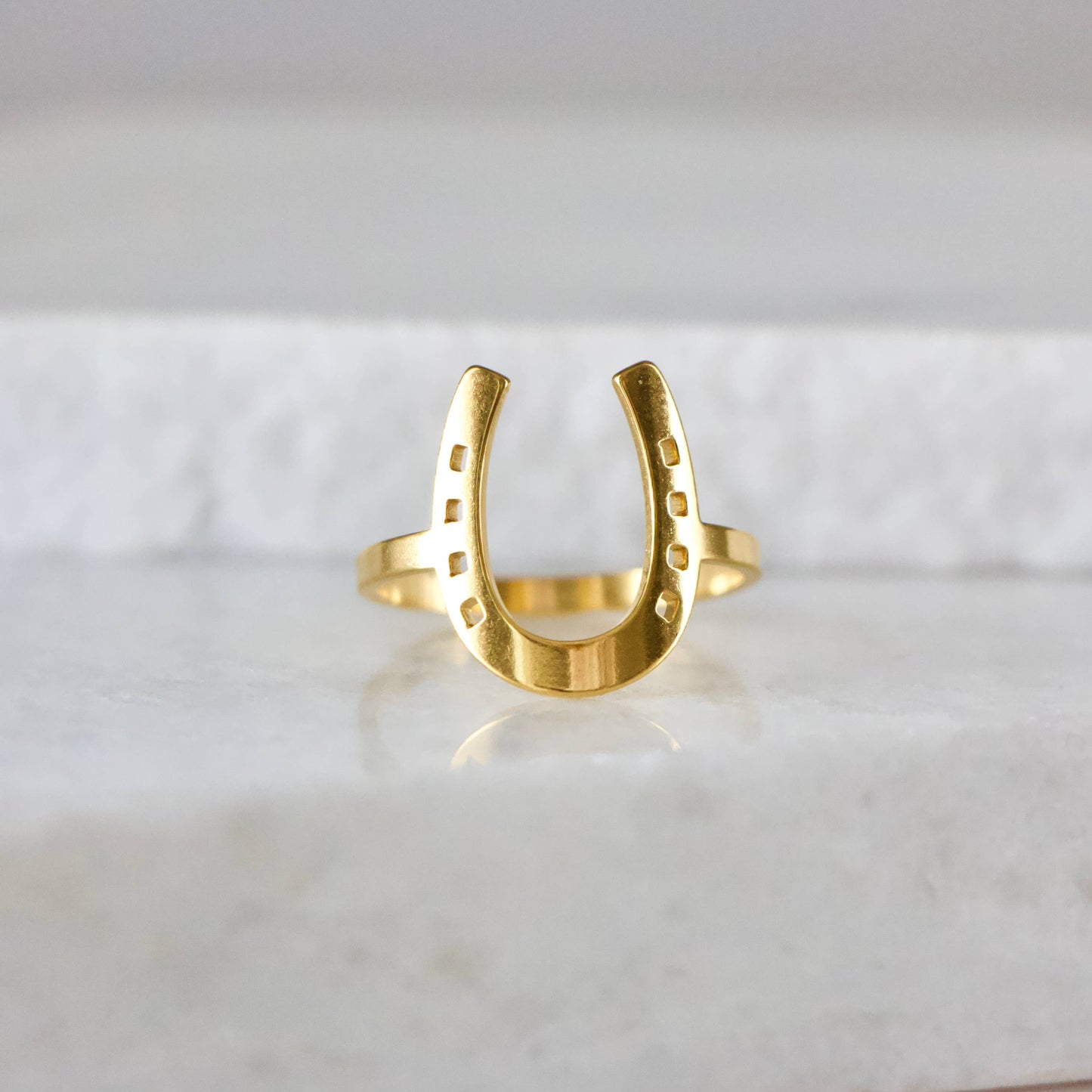 Lucky Horseshoe Ring -  Tarnish Free