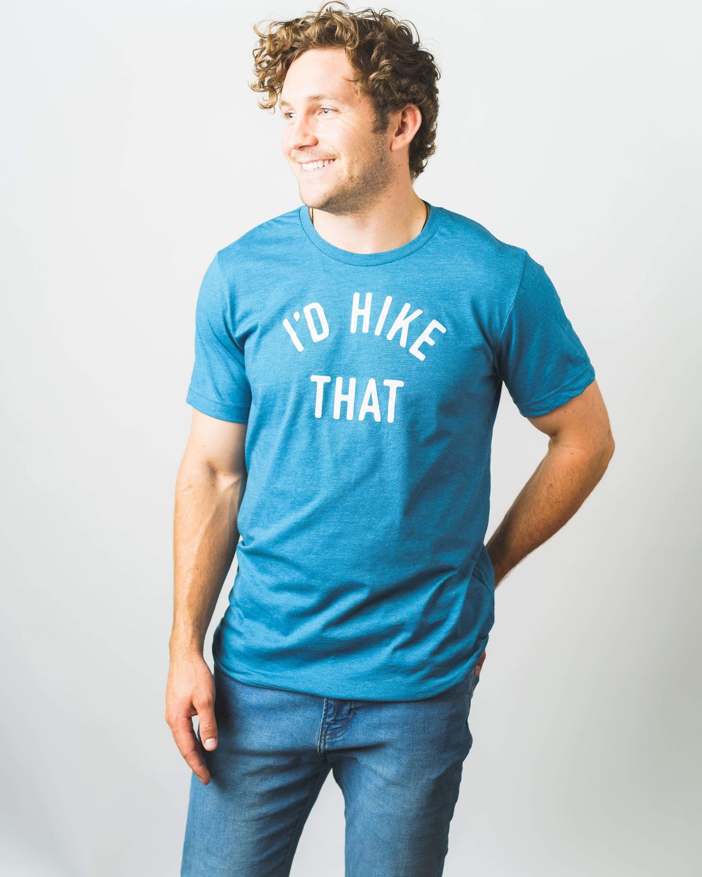 I'd Hike That Unisex Tee | Glacier Blue