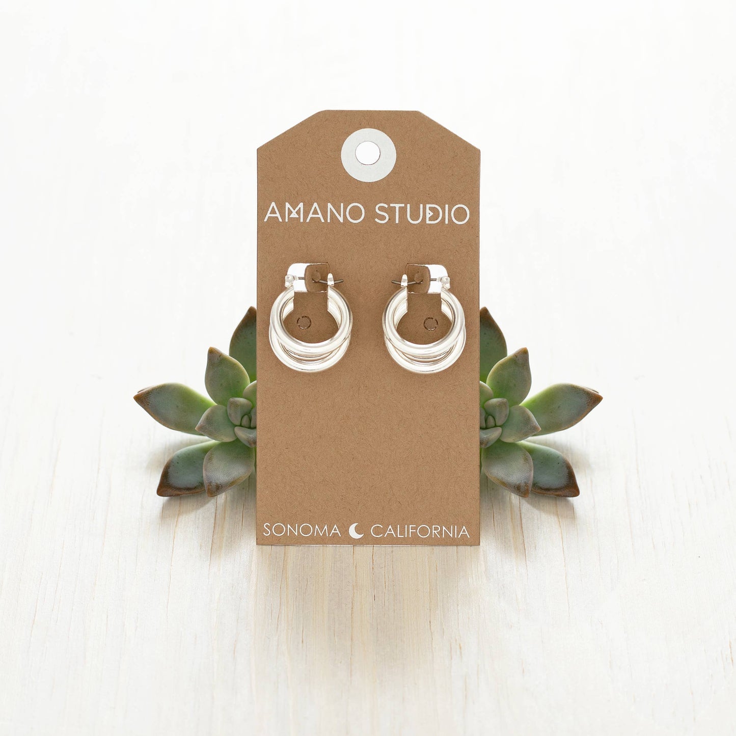 Vintage Style Triple Hoop Earrings
