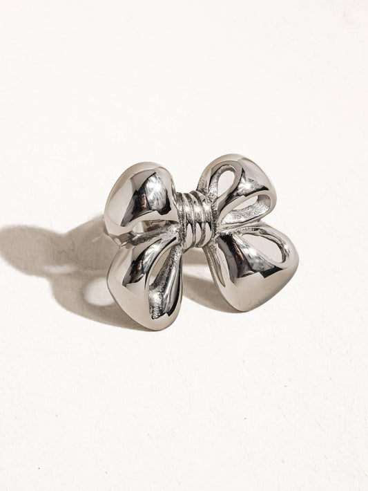 Ronda Silver Bow Adjustable Ring