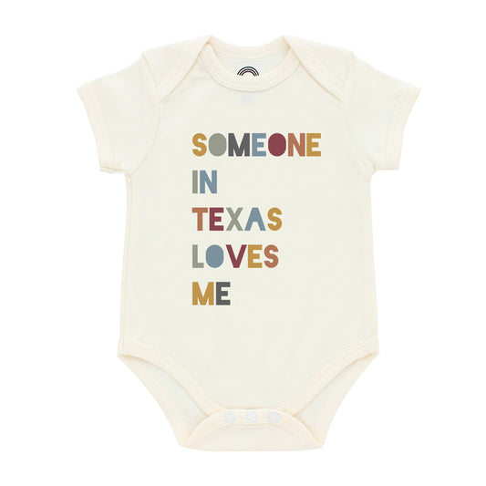 Someone in TX Loves Me Texas Baby Gift Cotton Onesie