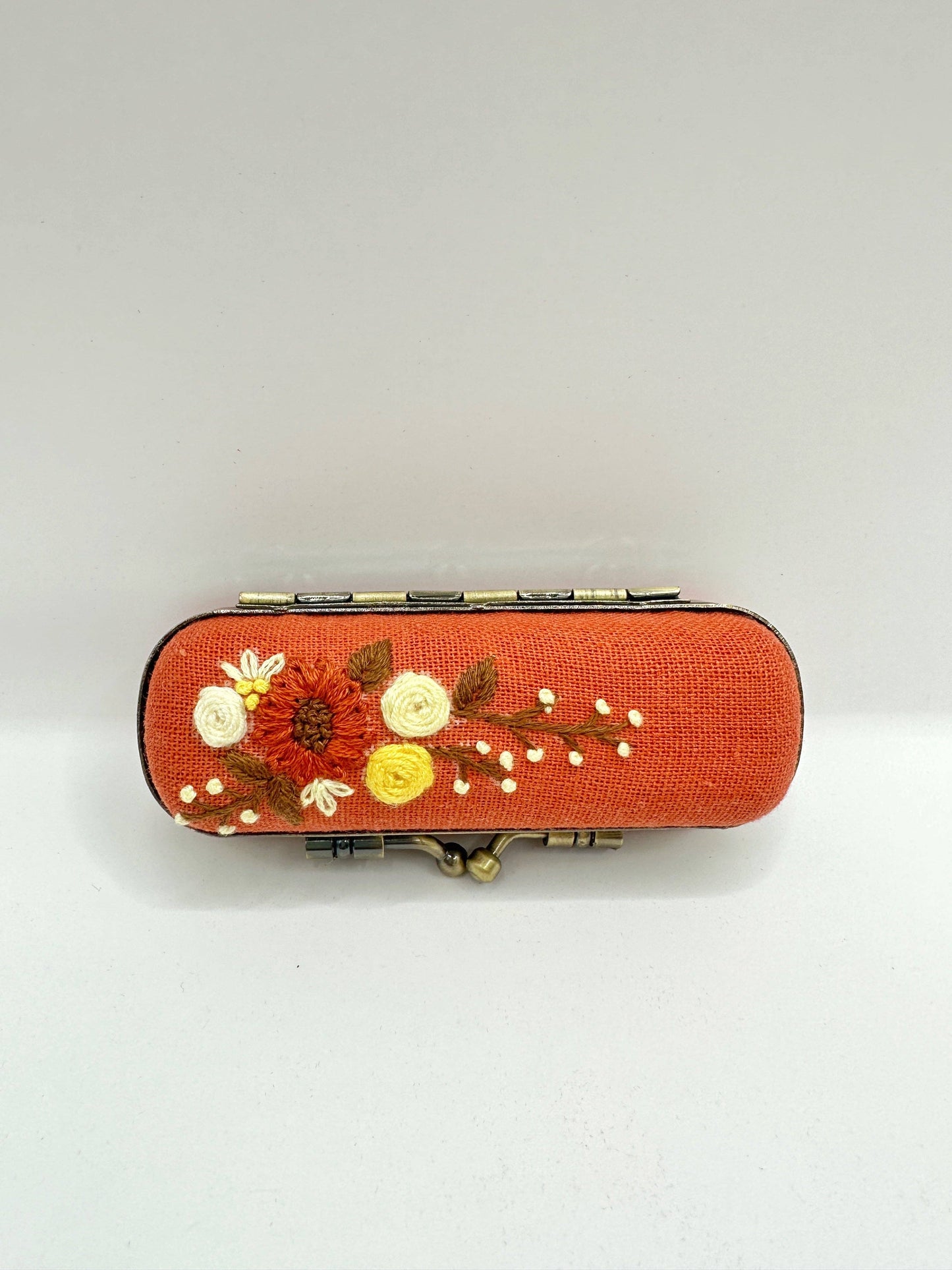 Embroidered Lipstick Case, Collection Cecilia (NO MIRROR)
