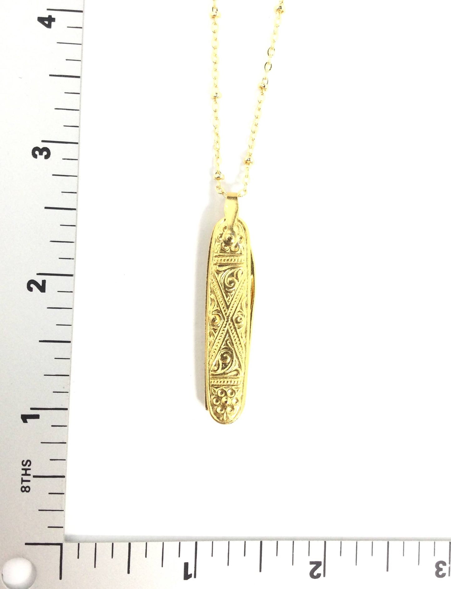 Ornate Pocket Knife Necklace