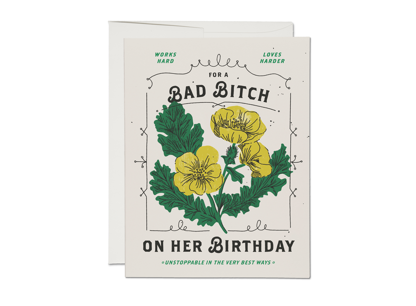 Bad Bitch birthday greeting card