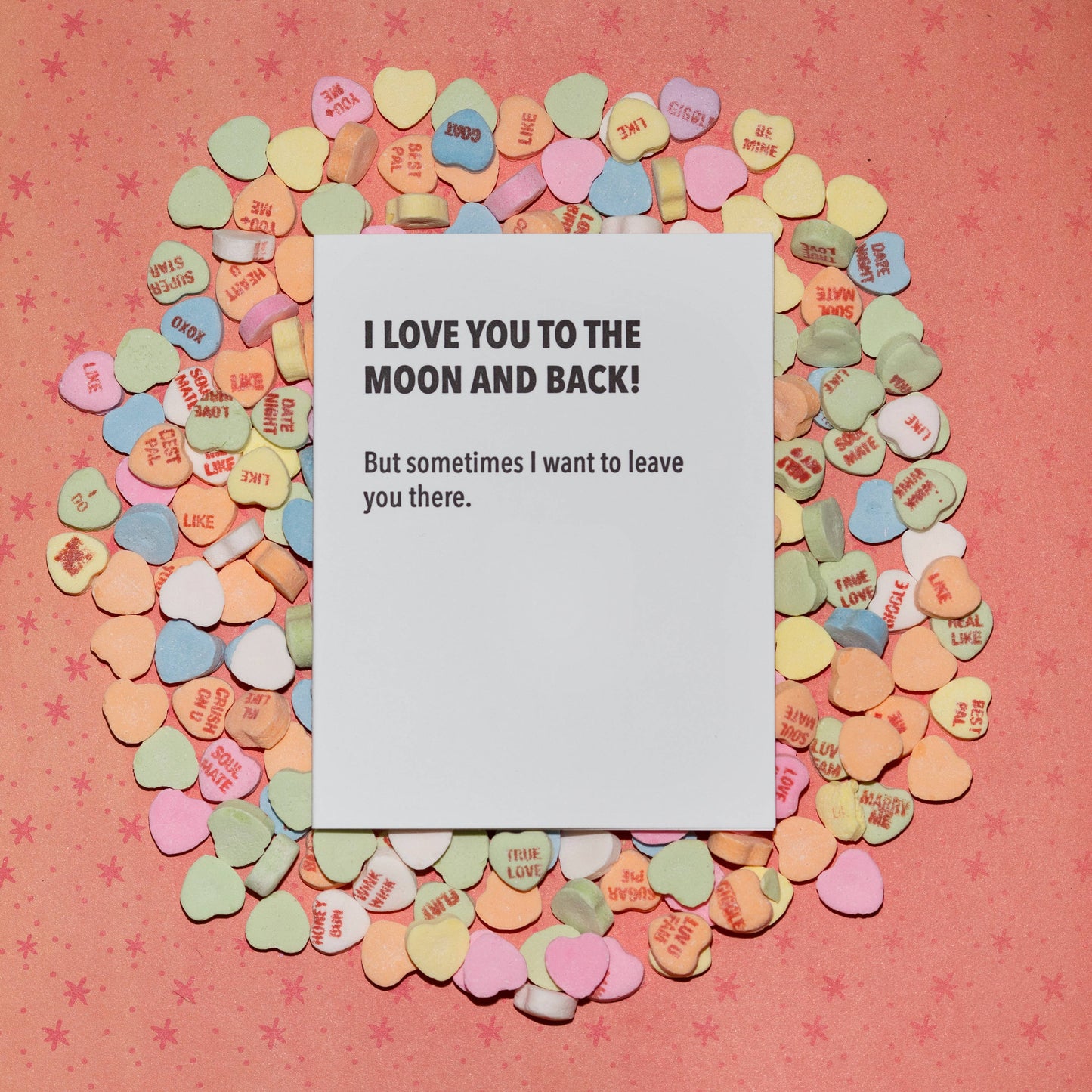 Moon & Back - Love Card - Letterpress Printed