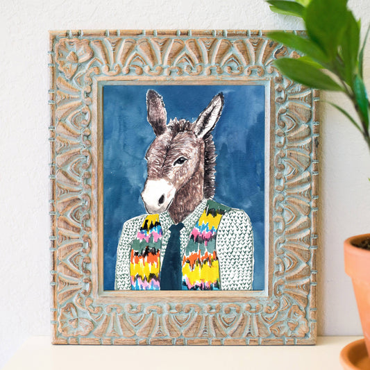 8'' x 10'' Boho Donkey Print
