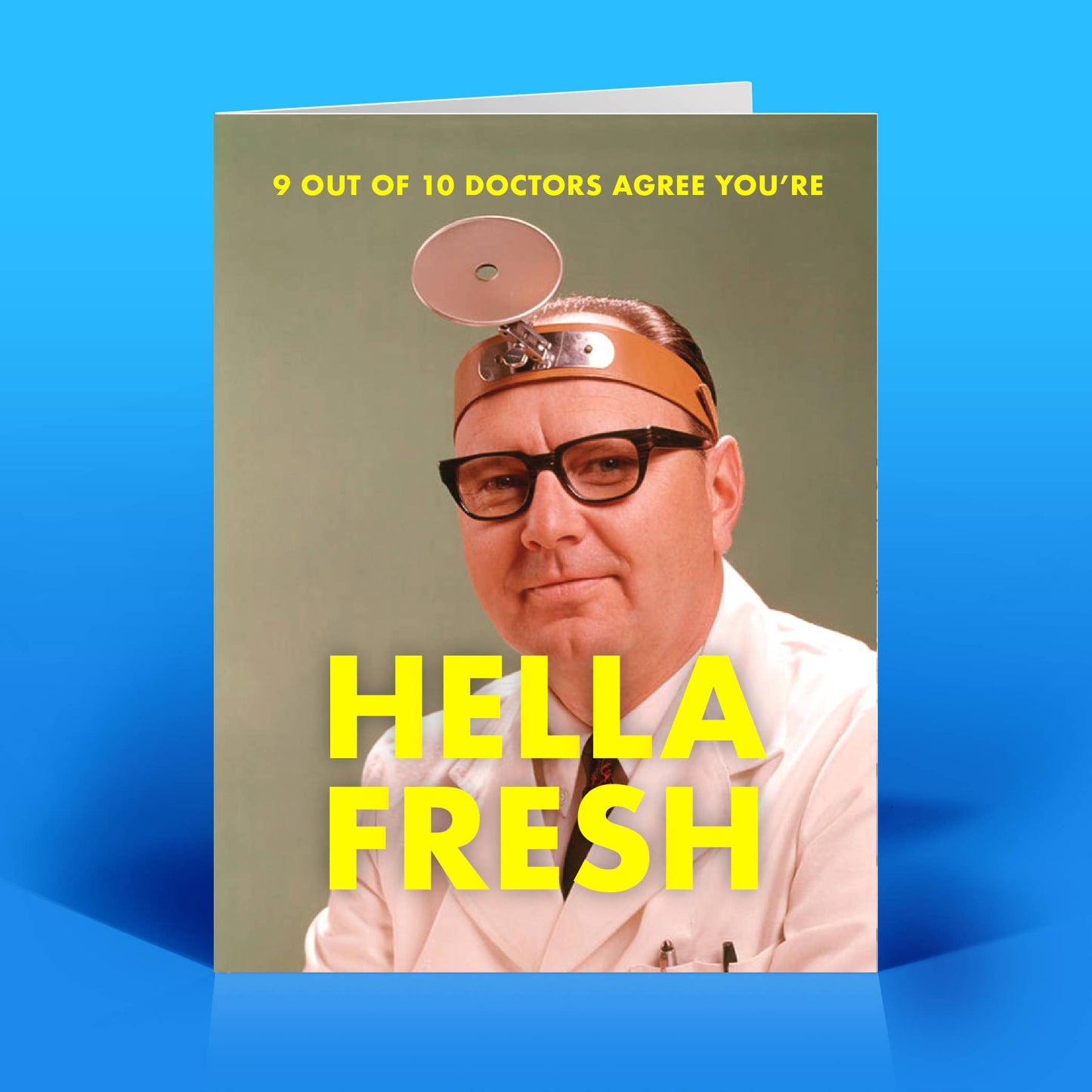 Funny Everyday Card – Hella Fresh – Vintage Quirky Humor