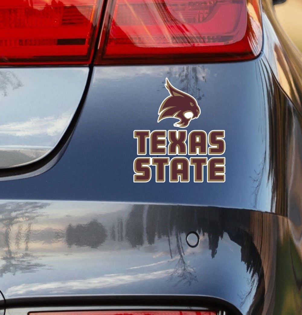 Texas State University Stacked Logo Car Decal