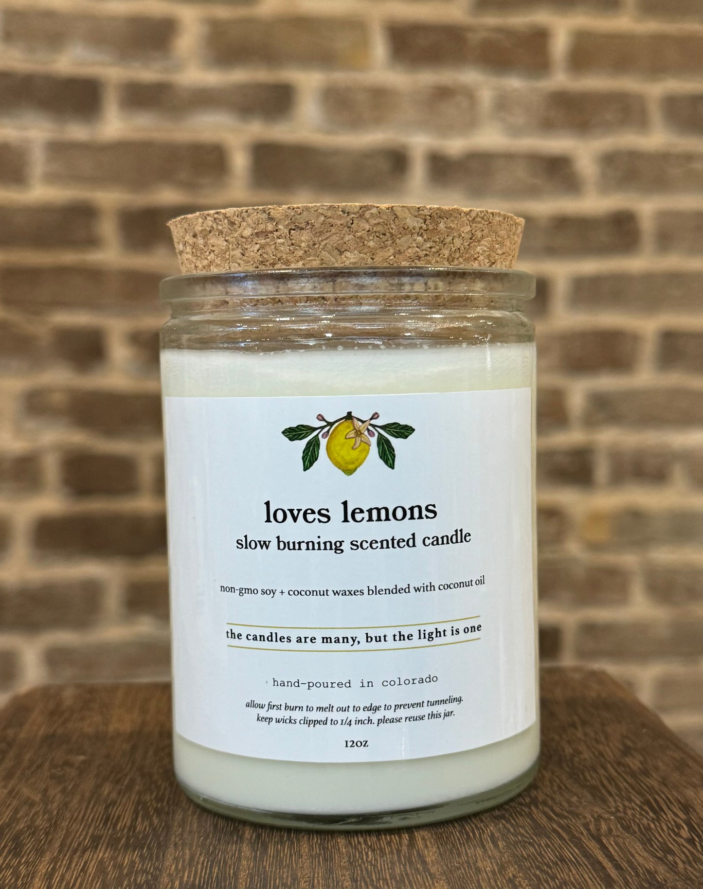 12 oz Eco Soy Wax Candle - Loves Lemons