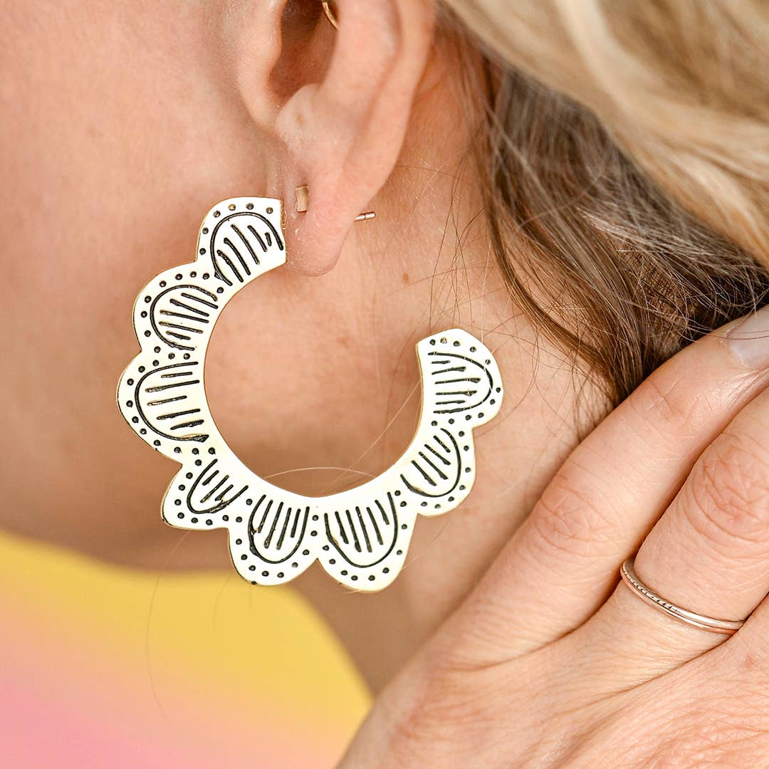Monica Brass Earrings
