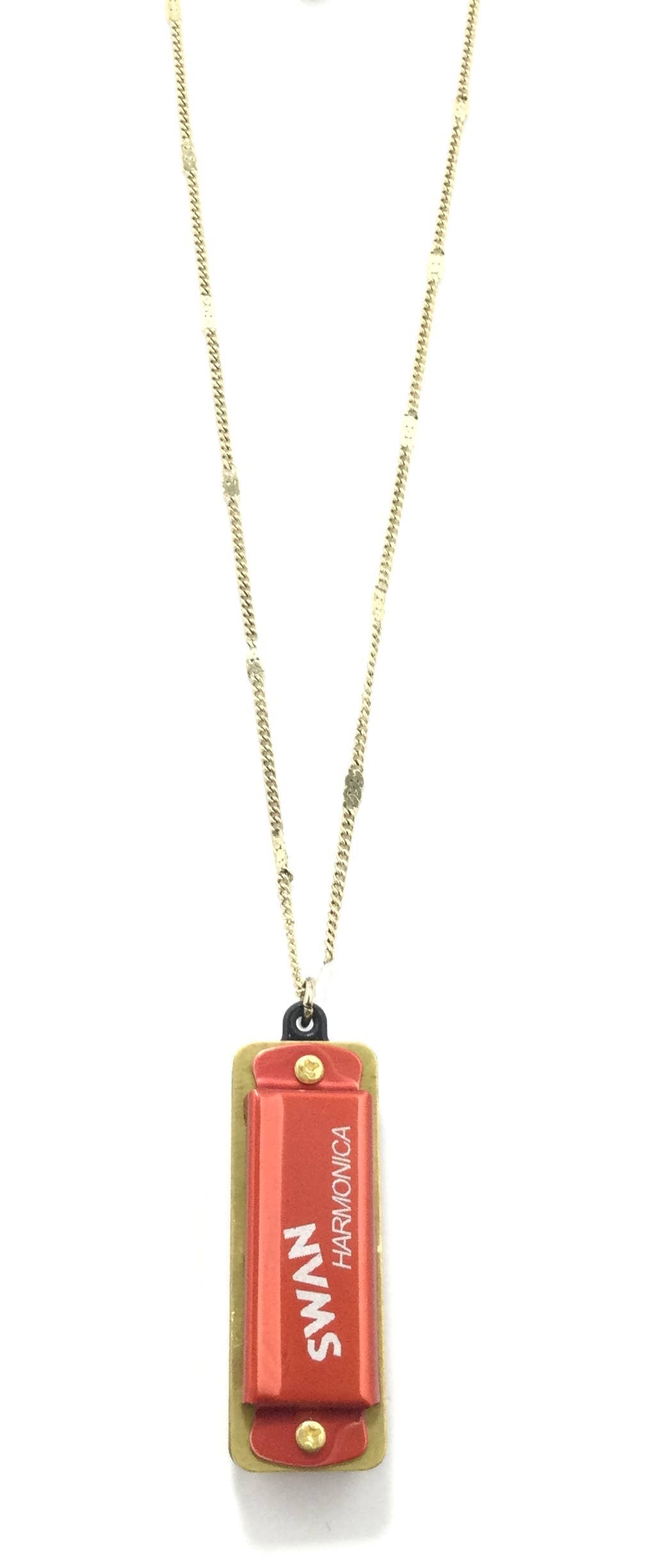 Mini Red Harmonica Necklace