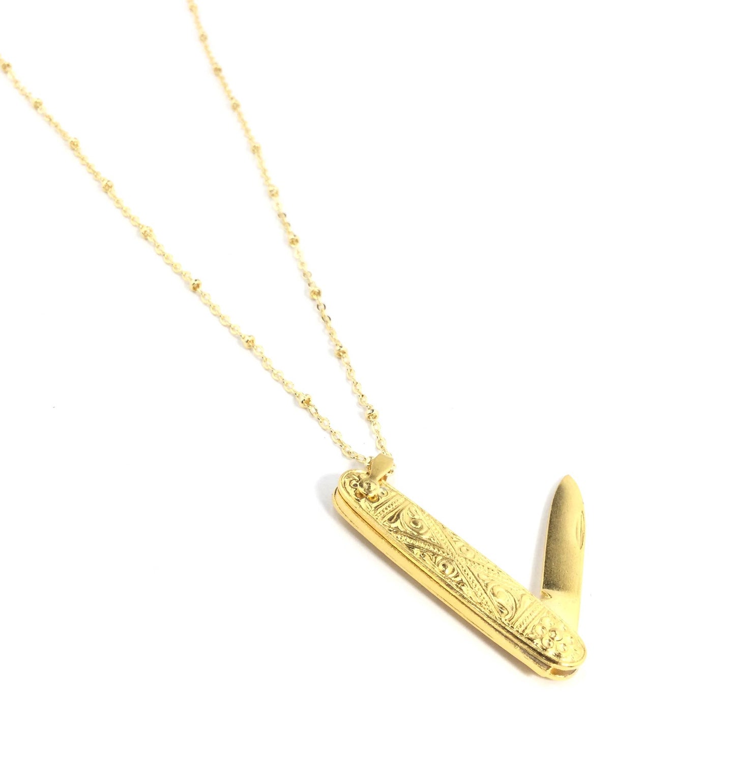 Ornate Pocket Knife Necklace