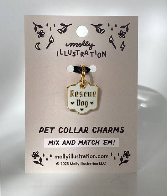 Rescue Dog Pet Collar Charm