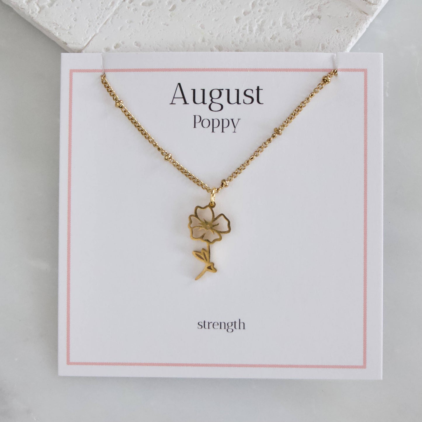 Birth Month Flower Necklaces