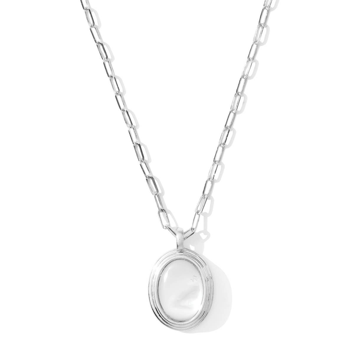 Bold Mother of Pearl Pendant Necklace