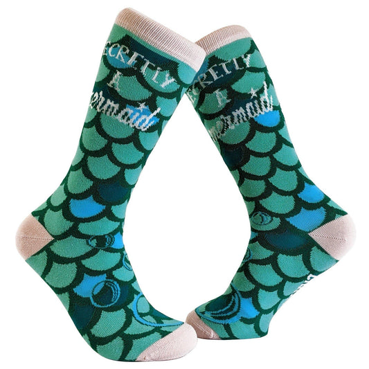 Womens Secretly A Mermaid Socks Cute Sock for Women Fun