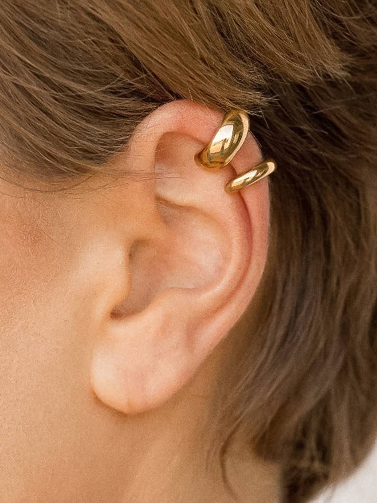 18K Gold Non-Tarnish Small Ear Cuffs