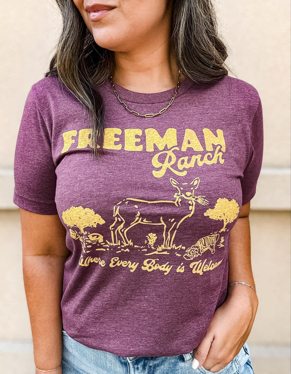 Freeman Ranch Maroon Graphic Tee
