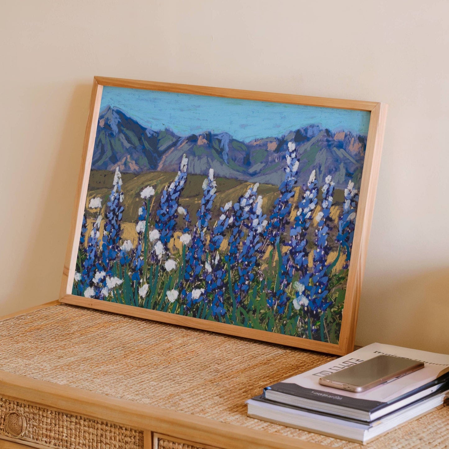 Bluebonnets Big Bend National Park Art Print: 8x10 inches
