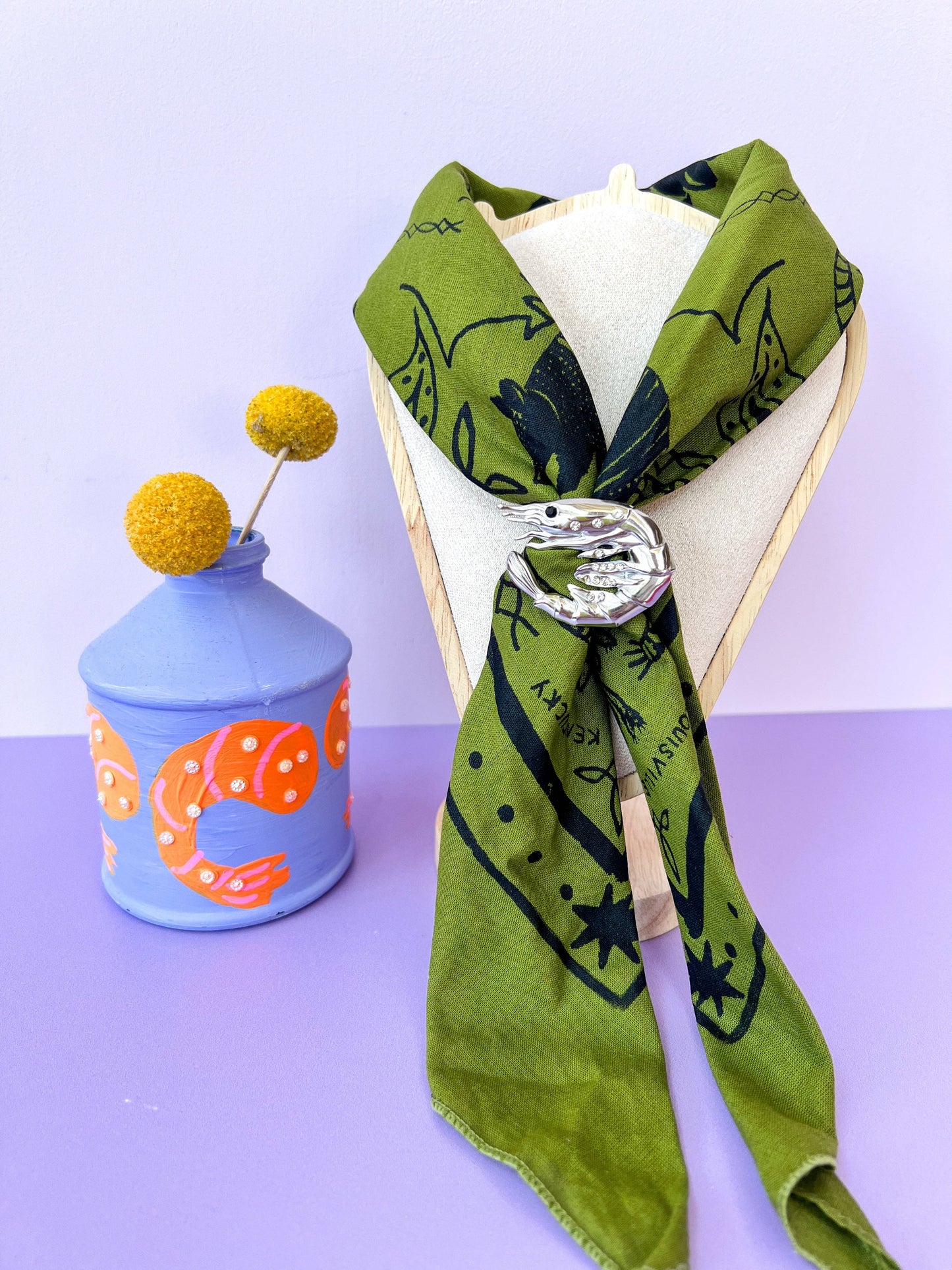 Fancy Shrimp Bandana Slide