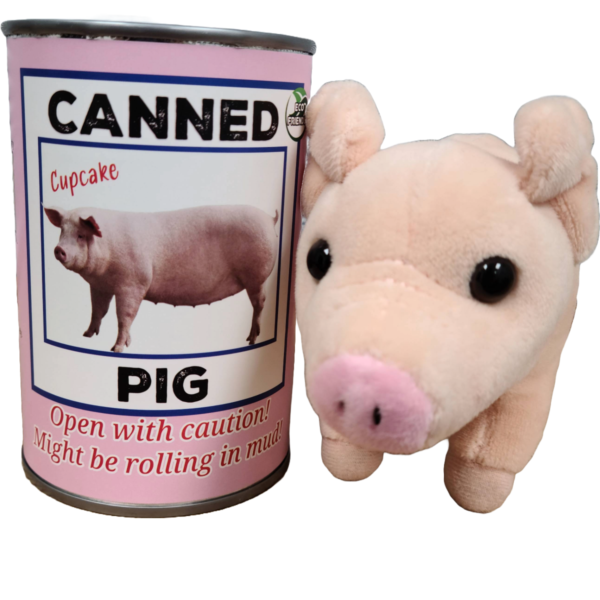 Canned Pig | Stuffed Farm Animal Plush w/Funny Jokes | Gift