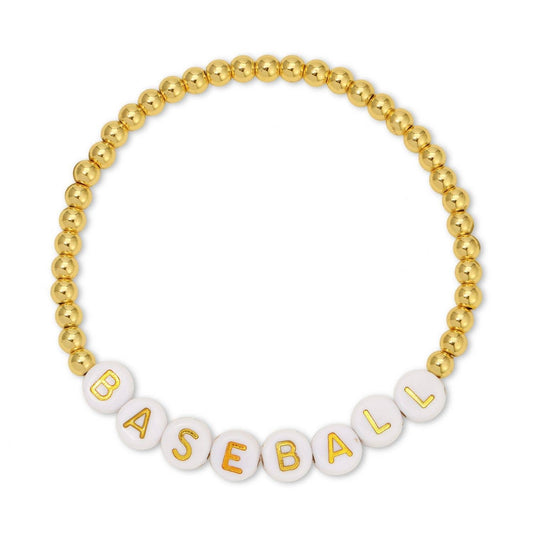 Baseball Beaded Bracelet