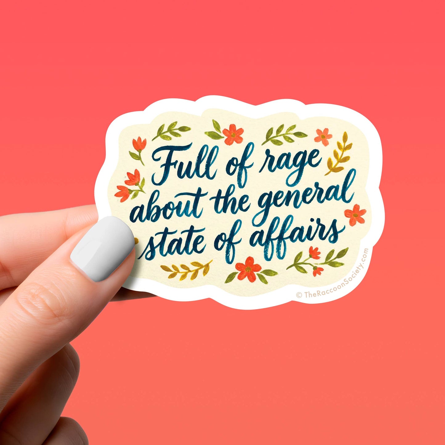 Funny Sticker - FULL OF RAGE - Sassy Vintage Humor