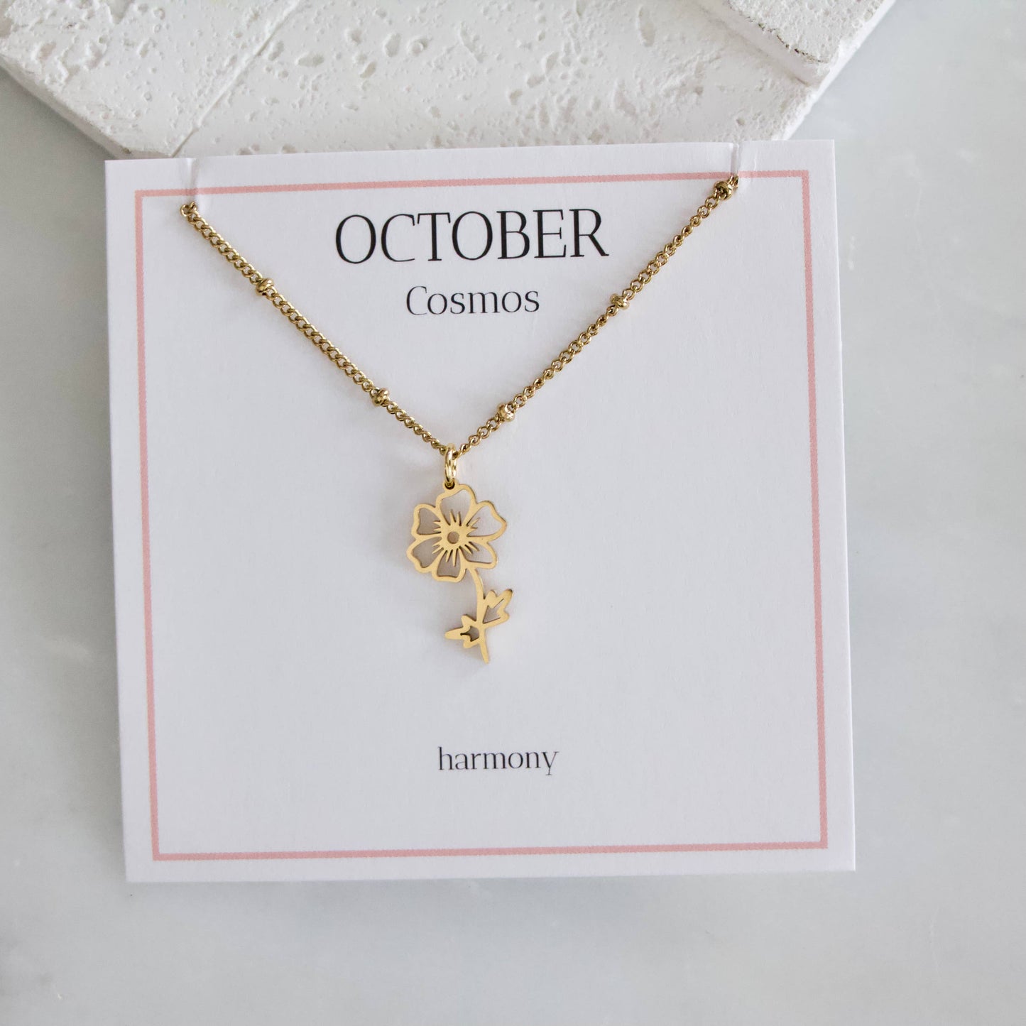 12 Birth Moth Flower Necklaces With Display