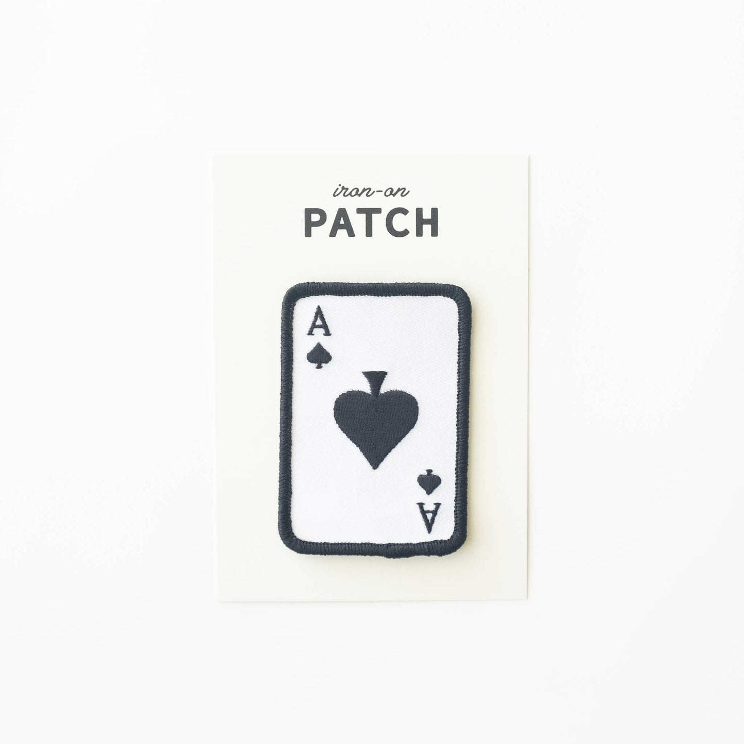Ace of Spades Embroidered Iron on Patch