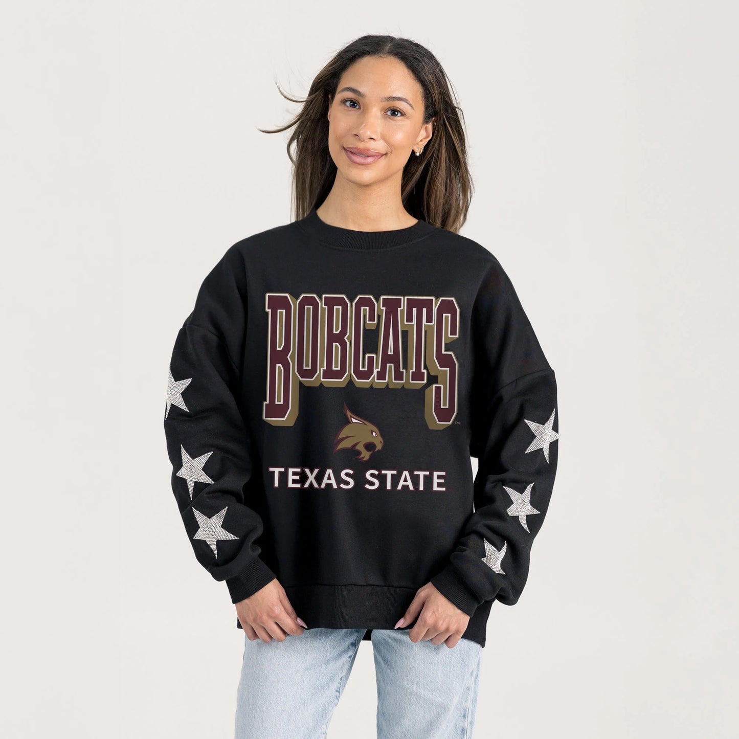 Gameday Texas State Star Sleeve Pullover Sweatshirt