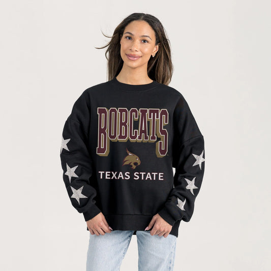 Gameday Texas State Star Sleeve Pullover Sweatshirt